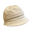 Japanese Bucket Hat Cotton Basin Cap Portable Pleated Women Cap