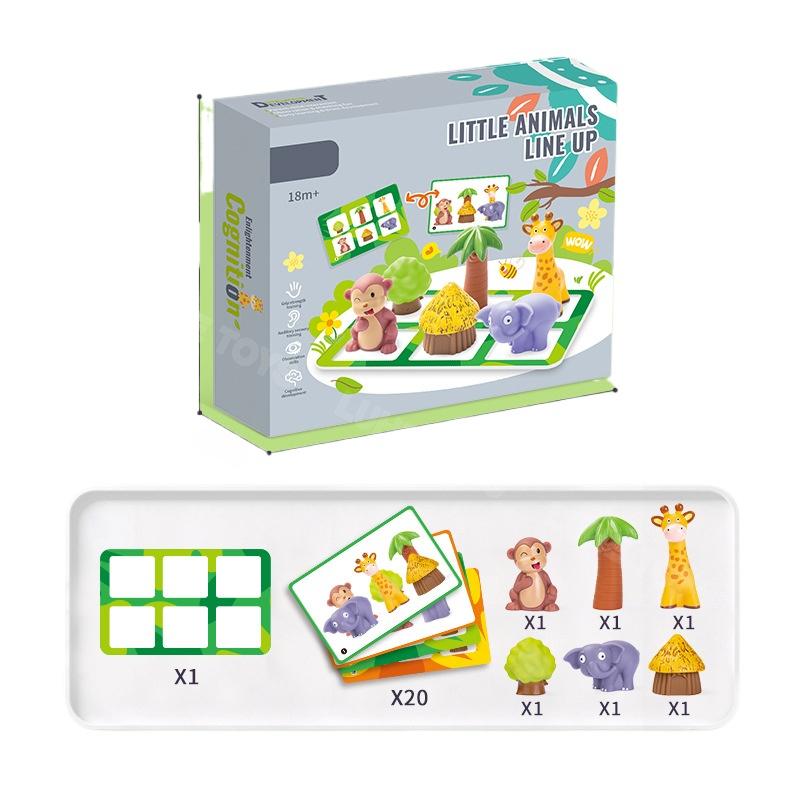 Kids Animal Matching Game Montessori Space Logical Training Imagination Board Thinking Challenge Intellectual Sensory Parish Toy