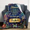 Nana'S Love Blanket Blanket Personalized Name Soft Warm And Versatile For Sofa Bed Office And Travel Machine Washable Comfortable In All Seasons Best