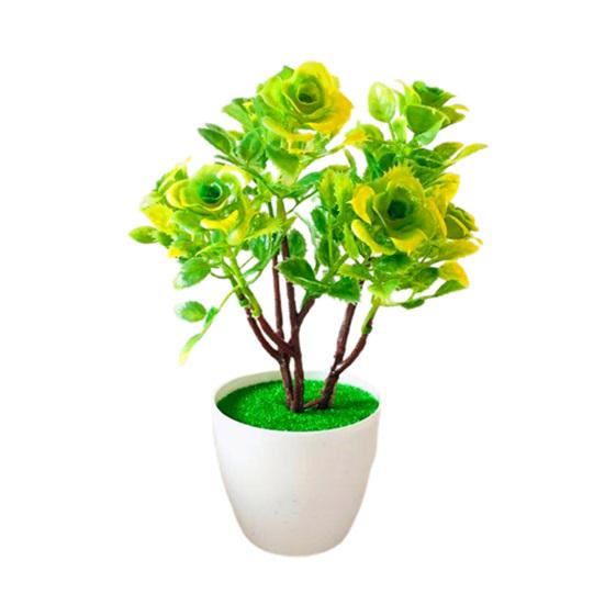 Artificial Potted Plants Fake Flower Bonsai Home Ornaments Desktop Hotel Decor