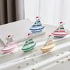 Sailboat Model Solid Wood Hand-Painted Small Sailing Ship Model Living Room Study Room Children Room Ocean Style Display Mold
