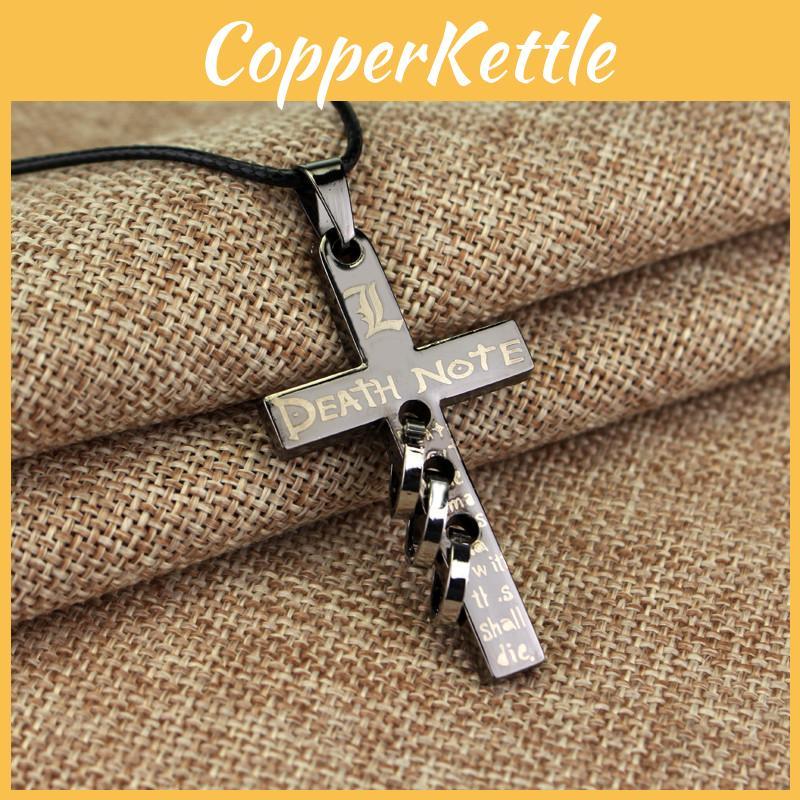Anime Death Note Cross Pendant Necklace With Alloy Charm For Unisex Wear And Collectors