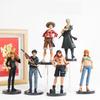 11cm One Piece Anime Figures Monkey D. Luffy Roronoa Zoro  Sanji Trafalgar Law Model Pvc Desktop Statue Ornament Toys Xmas Gifts