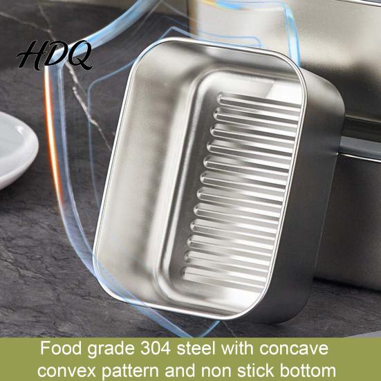 Heavy Duty Metal Storage Tins 304 Stainless Steel Food Containers with Glass Lids Leakproof Bento Lunch Box Leak Proof Kitchen Organizers Set,
