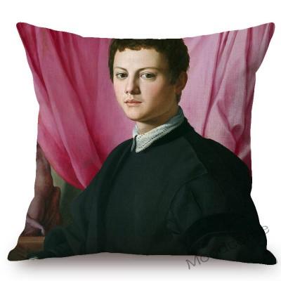 Home Decor Art European Oil Painting Poseidon Venus Sofa Throw Pillow Case Florentine Style Agnolo Bronzino Linen Cushion Cover