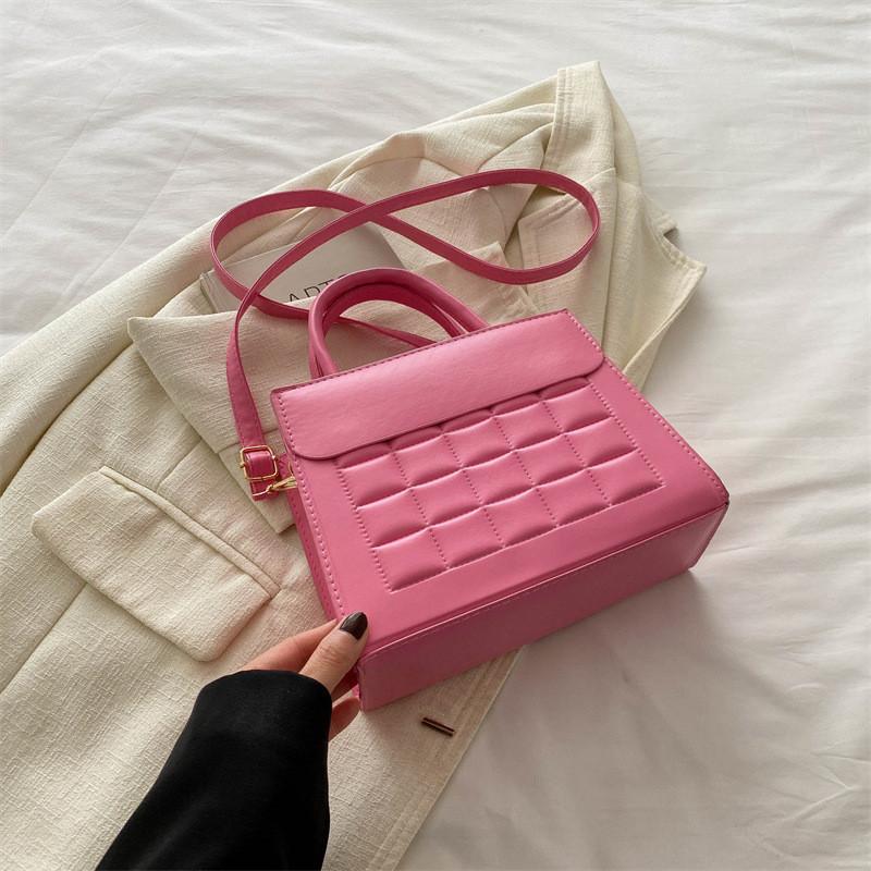 

Trendy And Stylish 2024 Shoulder Bag Street Style Small Square Bag Women s Handbag рожевий