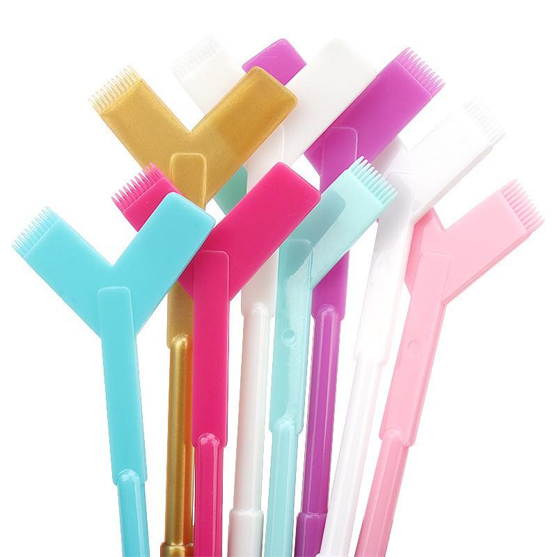 3-in-1 Eyelash Curler & Eyebrow Brush Comb Set (10 Pieces)