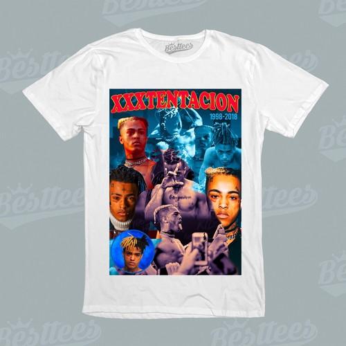 Men/Women/kids American Rapper XXXTentacion popular RAP Music Tees New T-Shirt S разноцветный