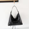 New Leather Hobo Locomotive Bag Large Capacity Cool Rivet Tote Head Oil Wax Women's