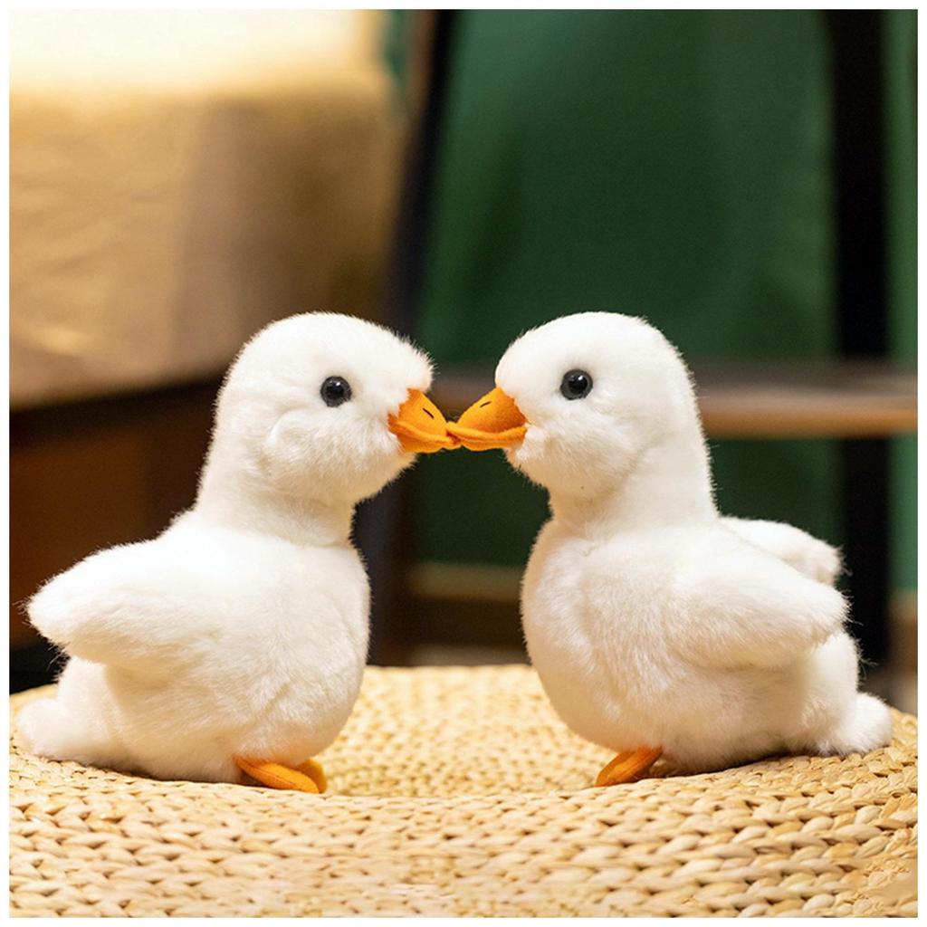 Adorable Realistic White Duck Plush Toy for Kids - Comforting Cloth Doll & Perfect Birthday Gift