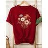 Fashion Flower Print Women's Short Sleeve Daily Cotton Comfort T-Shirts Women’s