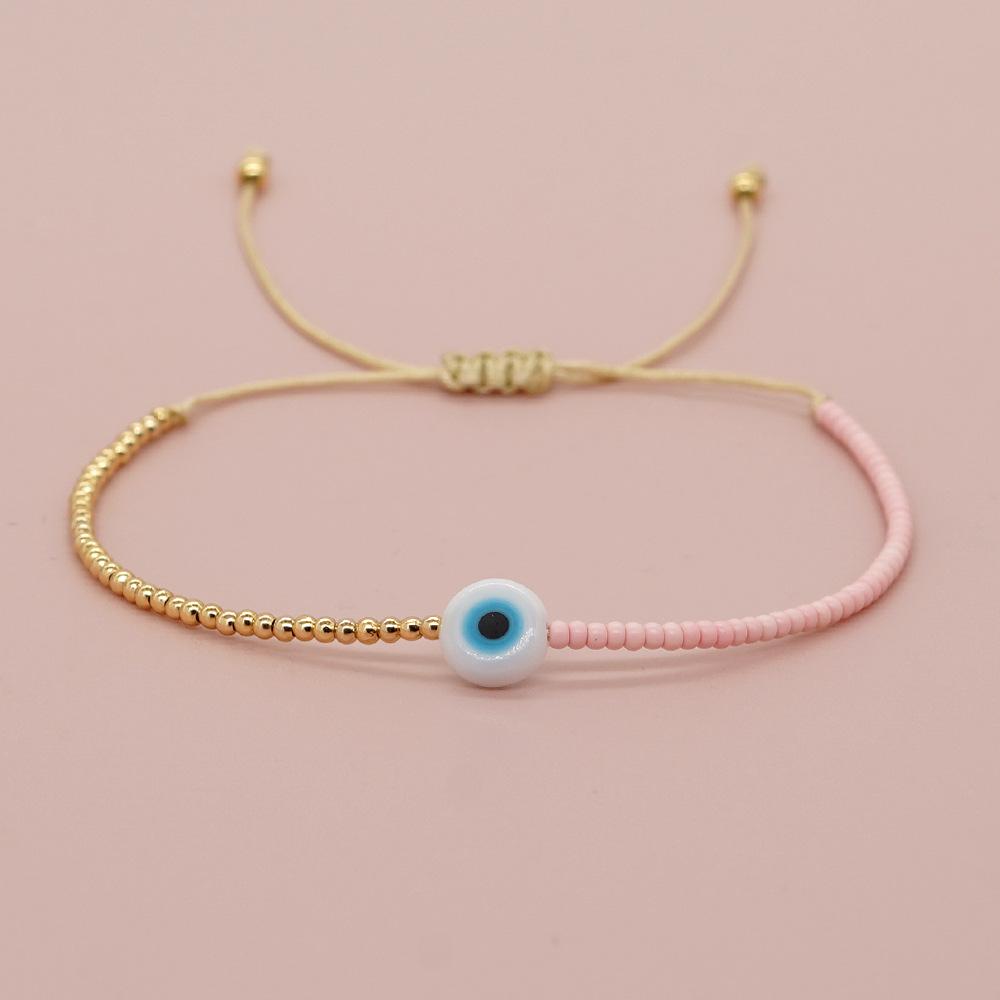 Vlen Turkish Evil Eye Bracelet Protection Jewelry Gifts Miyuki Seed Beads 18K Gold Plated Beaded Pulseras Femme Accessories