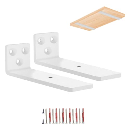 Xpang Hidden Shelf Brackets, Heavy-Duty, Iron Brackets, 70kg Weight Capacity, Hanging Shelf Brackets, L-Shaped Brackets, Discreet Shelf Brackets, Shel