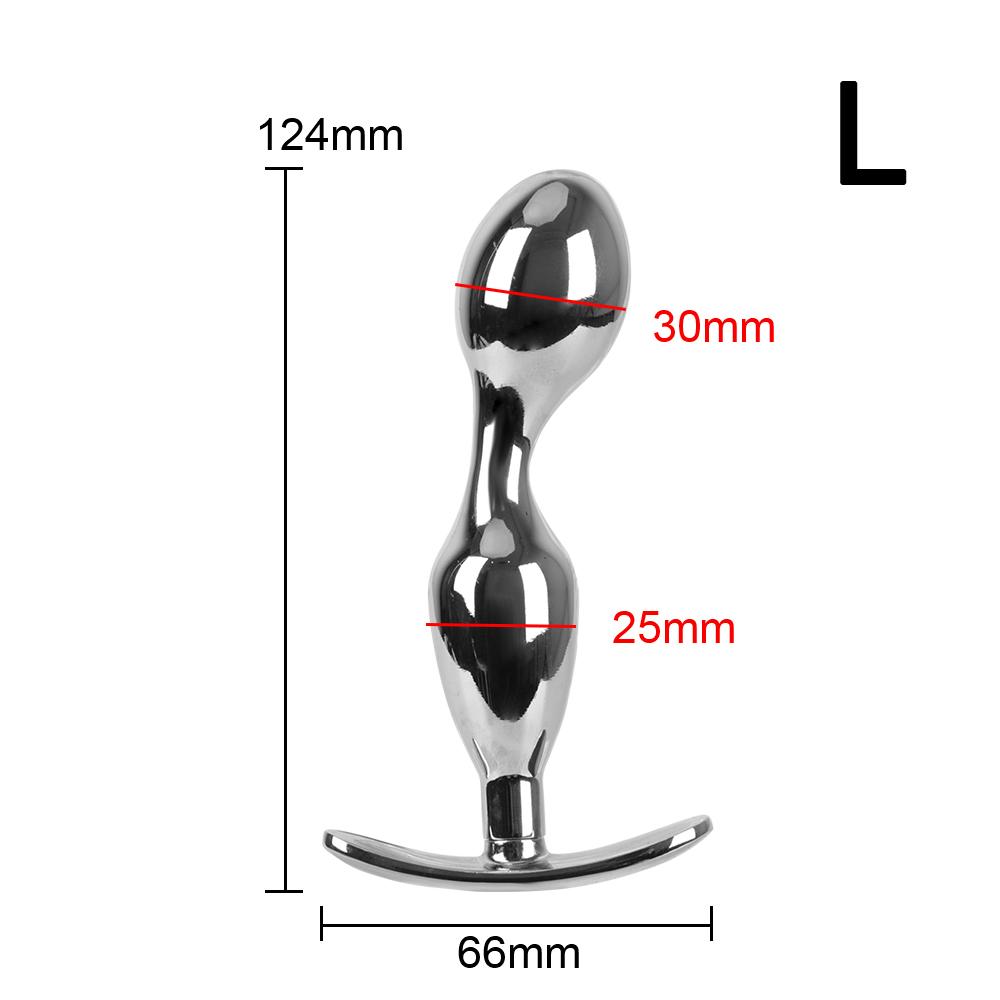 IKOKY Prostate Massage Metal Anal Plugs Stainless Steel Sex Toys For Men Women Gay Anus Stimulator Anal Sex Toys Butt Plug