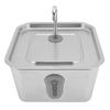 3.5L Stainless Steel Cat Water Fountain Activated Carbon Filtered Smart Sensing Quiet Automatic Pet 