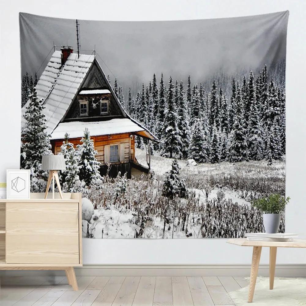 Рождественская елка мультфильм узор гостиная спальня домашнее украшение стены гобелен — фото 8