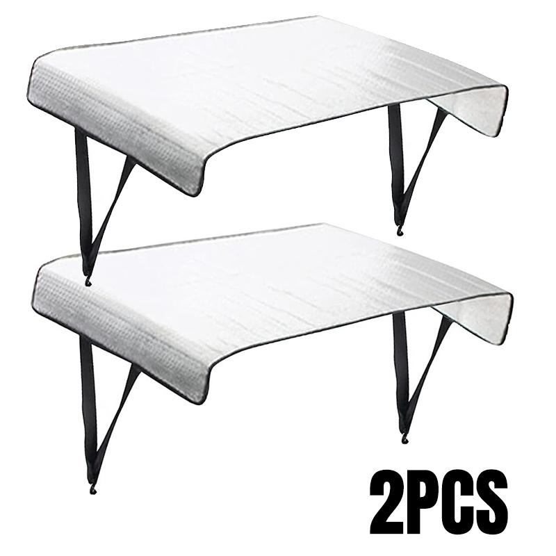 1-1pc Air Conditioner Cover Outdoor Energy Saving Rainproof Covers  Aluminum Foil AC Cover Waterproof Dust Sunshade Clean Tools