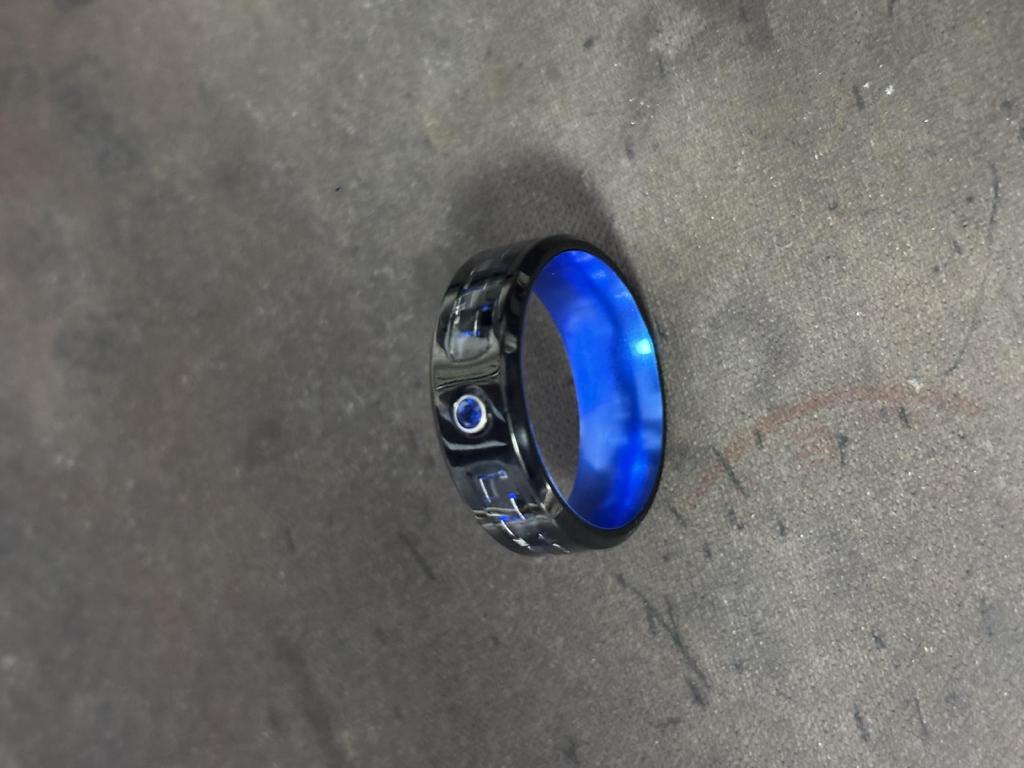 Men's Two-Tone Dragon Pattern Tungsten and Titanium Ring