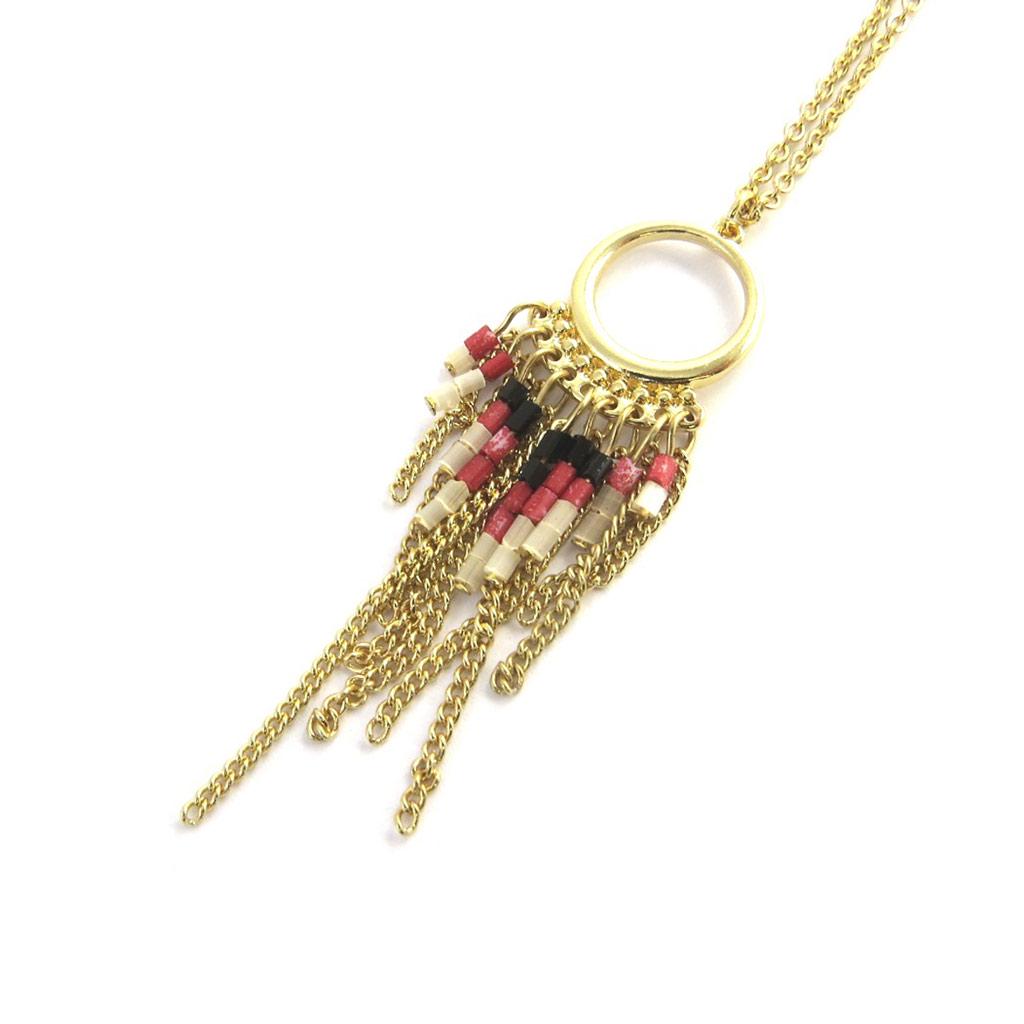 Les Trésors De Lily [M9346] - Golden Red 'Kilimanjaro' Necklace