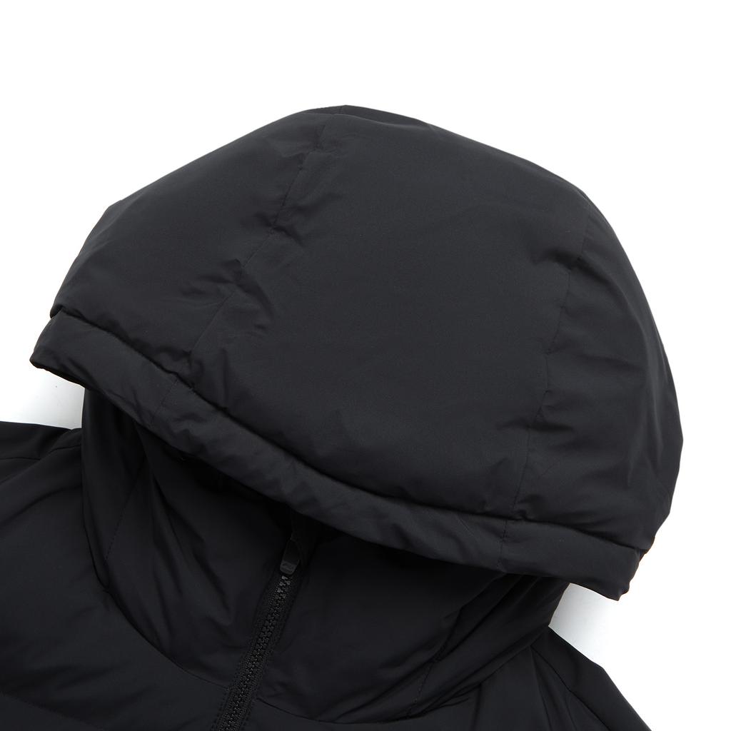 Li Ning Cba Series Logo Letter Zipper Casual Versatile Hooded Short Winter Cotton Jacket Men Jackets Black AJMU087-1