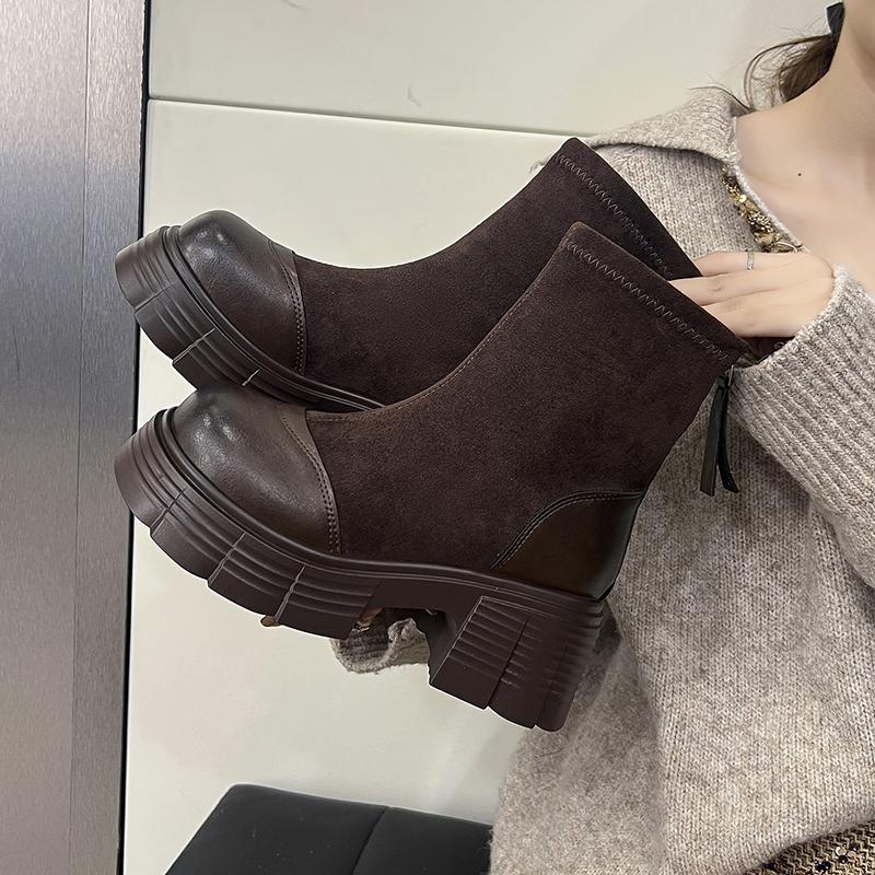 Ankle Boots for Women Sexy High Heels Fashion Shoes Winter Chunky Woman Boots  Pumps Elegant Dress Zip Chelsea Boots Mujer