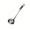 Stainless Steel Multi-Functional Colander Spoon with Two-Compartment Design & Ergonomic Handle - Heavy-Duty Soup Ladle