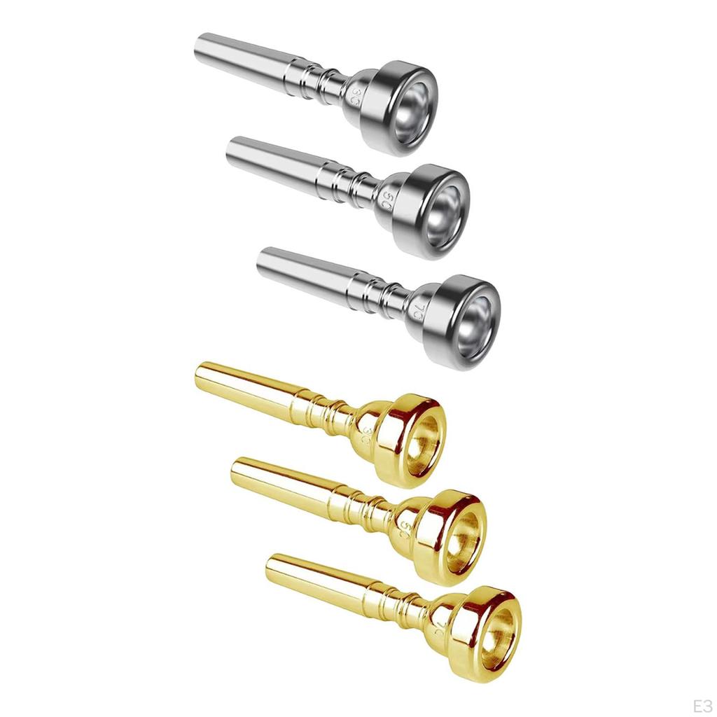 3 Pieces Trumpet Mouthpieces for Professional , Beginner 7C 5C 3C Mouthpiece Set