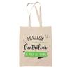 Tote Bag - PLANETEE - Contrôleur Meilleur De Tous Les Temps - Coton - Beige - Imprimé En France