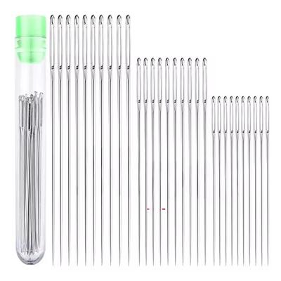 30pcs 3 Sizes Large Eye Sewing Needles Cross Stitch Knitting Needle Handmade Leather Embroidery Thread Needle Sewing Accessory