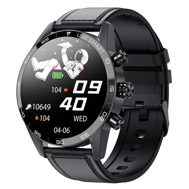 Men's Large-Screen Round Dial Smartwatch with Multi-Functionality and Bluetooth Calling