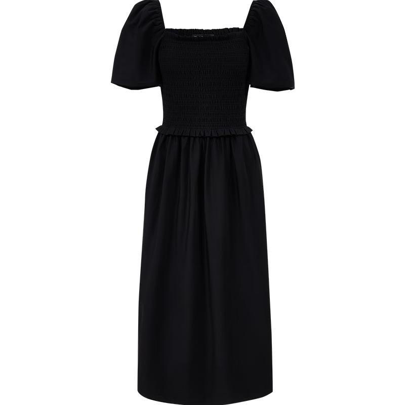 

VEROMODA Square Neck Puff Sleeve A-Line Little Black Dress S
