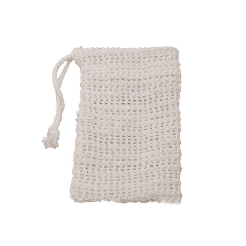 2PCS Sisal Soap Bag,Natural Foam Net Soap Pouch Non-Slip Exfoliating Soap Saver Pouch Holder with Drawstring for Bathing Shower Washing