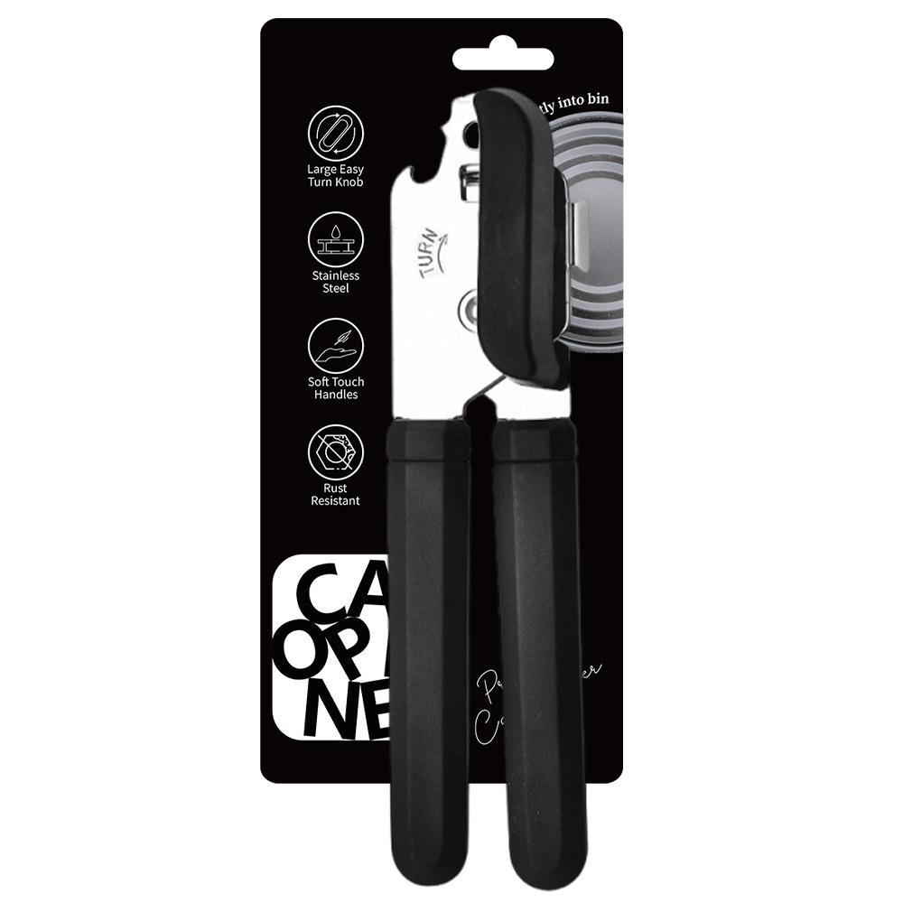 Multi-Functional Stainless Steel 3-in-1 Manual Can Opener for Home Use