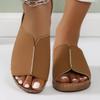 Mode Klassieke Retro Dames Sandalen 2024 Zomer Peep Toe Casual Outdoor Slippers Comfortabele Sleehak Romeinse Dames Schoenen Sandalias De Mujer