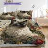 Maine Coon Pattern Bedding Quilt Set Quilt Cover Pillowcase Home Decoration Birthday Gift (1 * Duvet Cover + 2 * Pillowcase, Without Core)