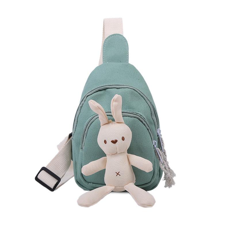 Canvas Small Bag Women'S Trendy Versatile Cute Messenger Bag Student Shoulder Bag Girl Breast Bag