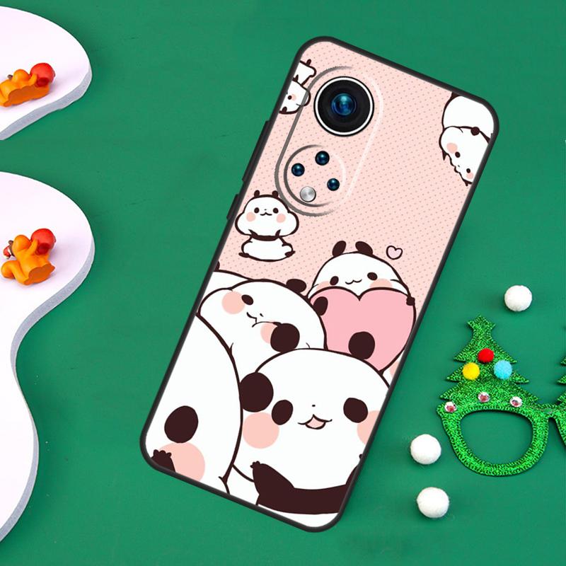 Cute Panda Case For Honor 200 Pro X9c X9b X9a X8a X8b X7a X6a X8 X9 50 70 90 Magic 5 6 7 Lite Cover