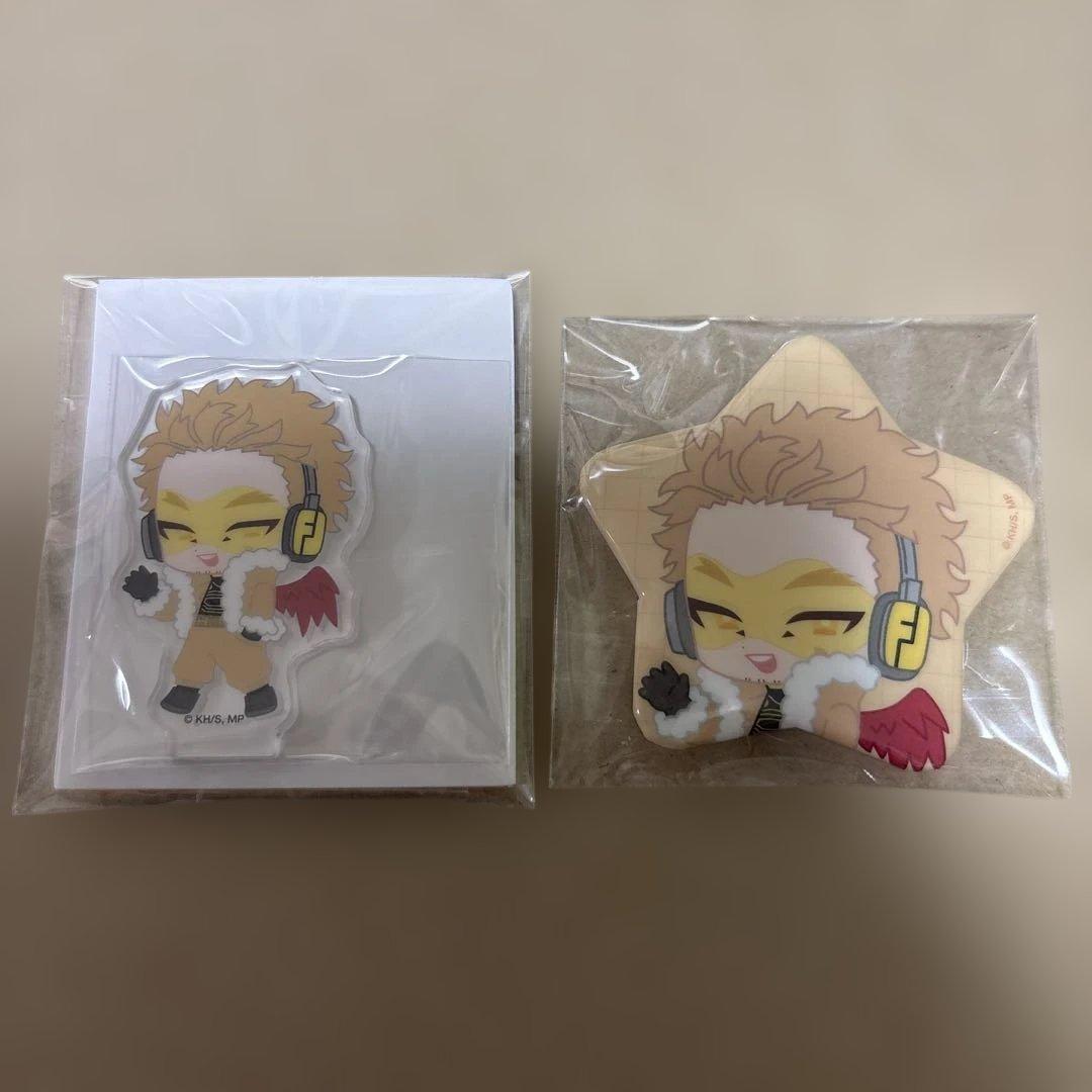 Used My Hero Academia Hawks Shobido Collaboration Acrylic Stand & Can Badge