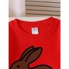 Kids Sweatshirt Crewneck Sweatshirt Chocolate Rabbit Silhouette Design Machine Washable, Spring And Autumn, Sportswear And Casual Wear