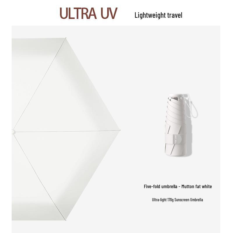 Compact Dual-Use Sunscreen Umbrella: Portable, UV-Protective, Rain & Sun Shade for Women and Students