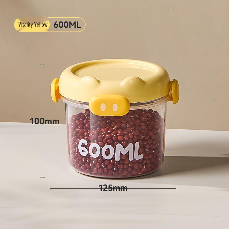 Transparent Plastic Jar for Storing Five-Grain Cereal, Snacks, Tea, and Dried Goods