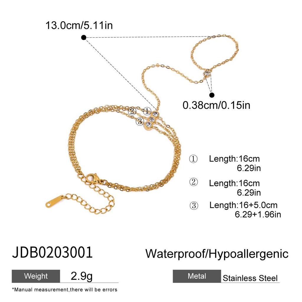 Titanium Steel Bracelet 18k Gold Versatile Fashion Electroplating Bracelet European and American Simple Stainless Steel Jewelry