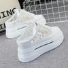 Fashion Baotou Semi-slippers Women's Summer New Outer Wear Embroidery Mesh Breathable Slip-on  Increase 8cm Sandals Sneakers