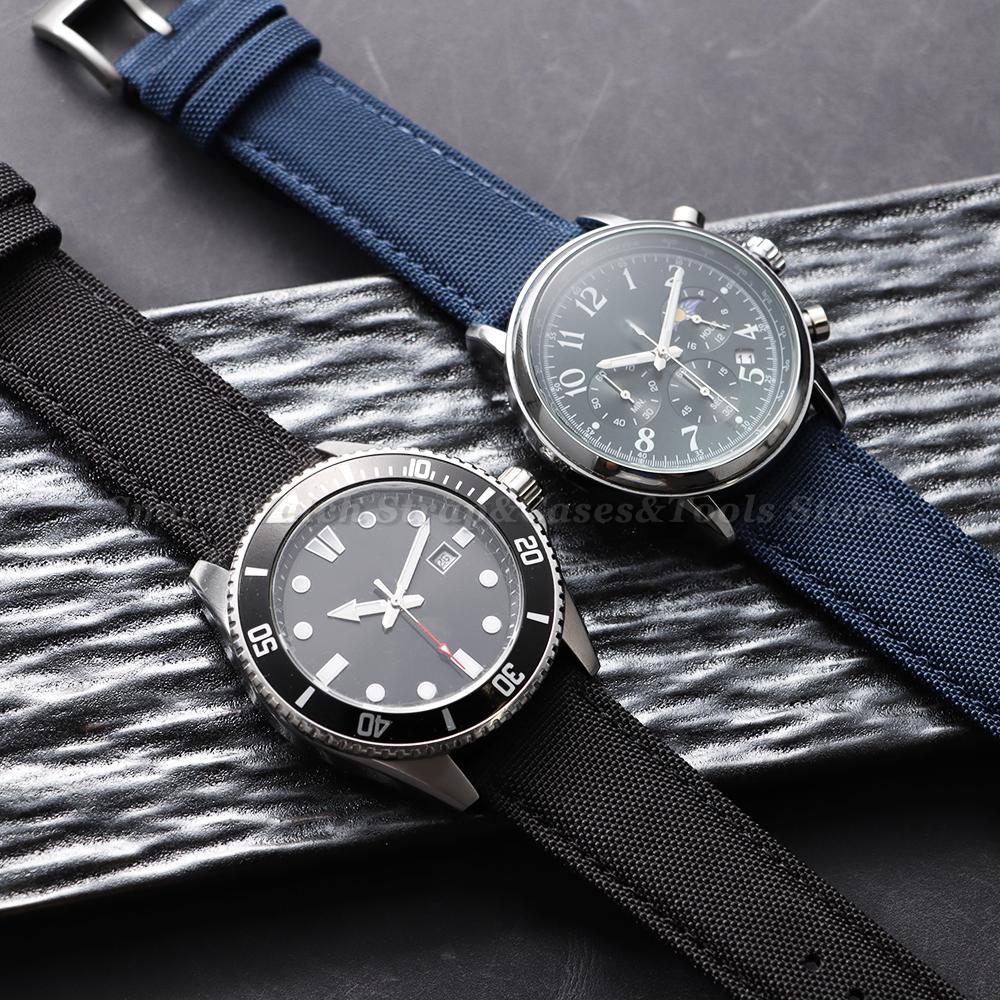 Wristband 20mm 22mm Sailcloth Watch Band Two-Sided Nylon Strap for Seiko for Omega Quick Release Army Sport Nylon Bracelet