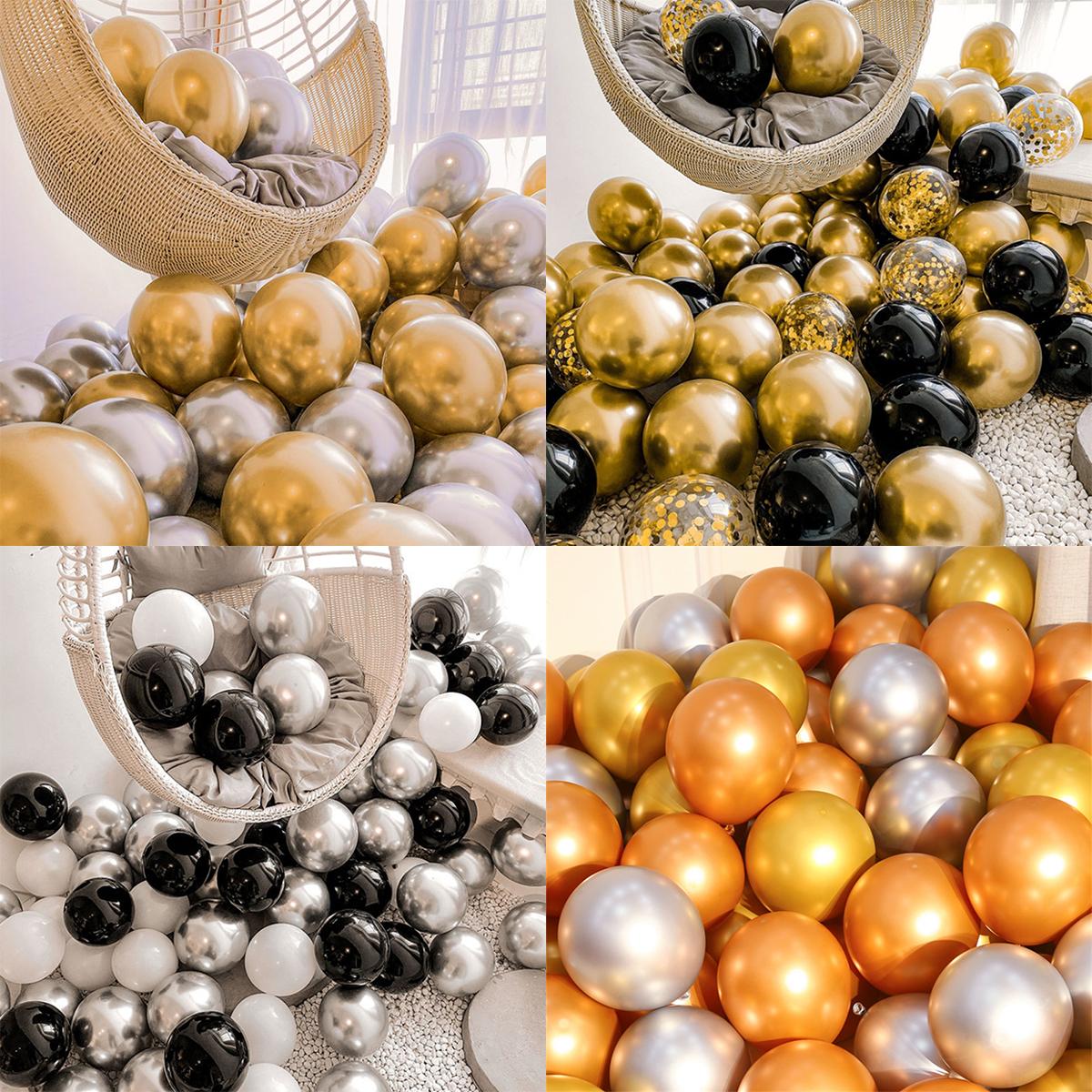 

100PCS 10inch babyShower Mother s Day Metal Latex Confetti Balloons Wedding Decorations Matte Globos Birthday Party Decorations