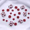 Hot-selling manicure 24 pieces, classic fashion leopard print matte texture short square wearing foot nail piece