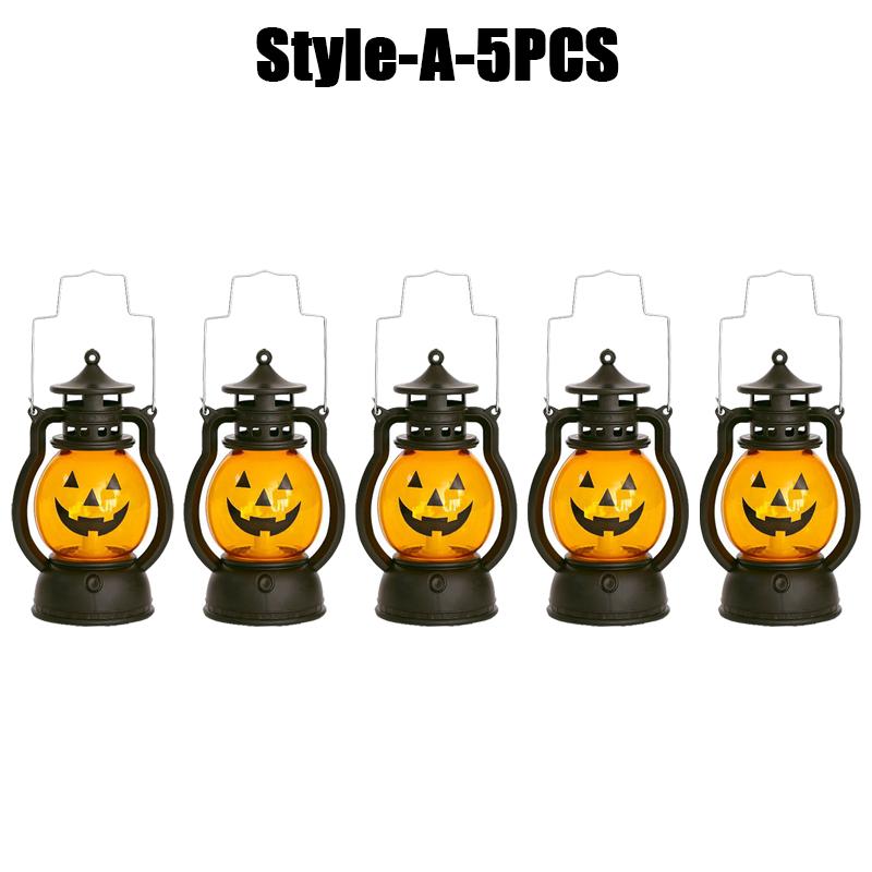 Halloween Pumpkin Lantern Skull Head Decor Pony Light Bar Party Prop for Spooky Atmosphere Celebration Decoration