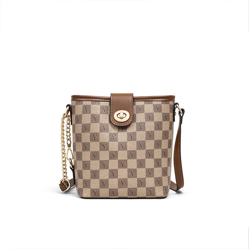 New Women's Bag Bucket Bag Crossbody Bag High-end Chain Bag One-shoulder Light Luxury Bag