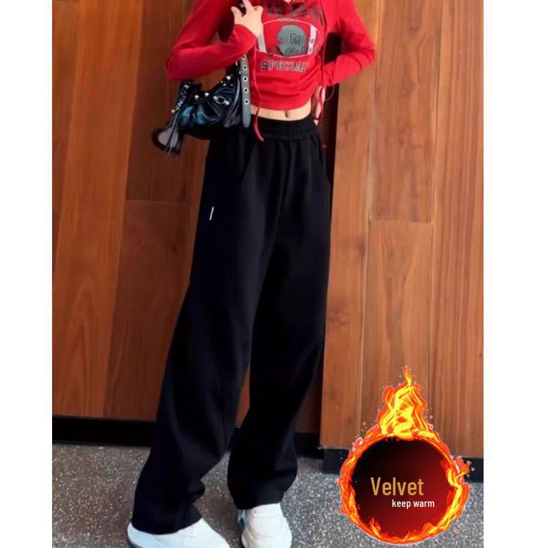 

Women s Navy Blue Fleece-Lined Wide Leg Sweatpants – Popular Autumn/Winter Sports & Casual Pants 2XL (136-160 lbs)