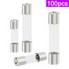 100pcs 5*20 6*30 Glass Tube Fuse 250V 100 Pieces 1A 2A 3A 5A 6A 10A 15A 20A 30A Specifications Available